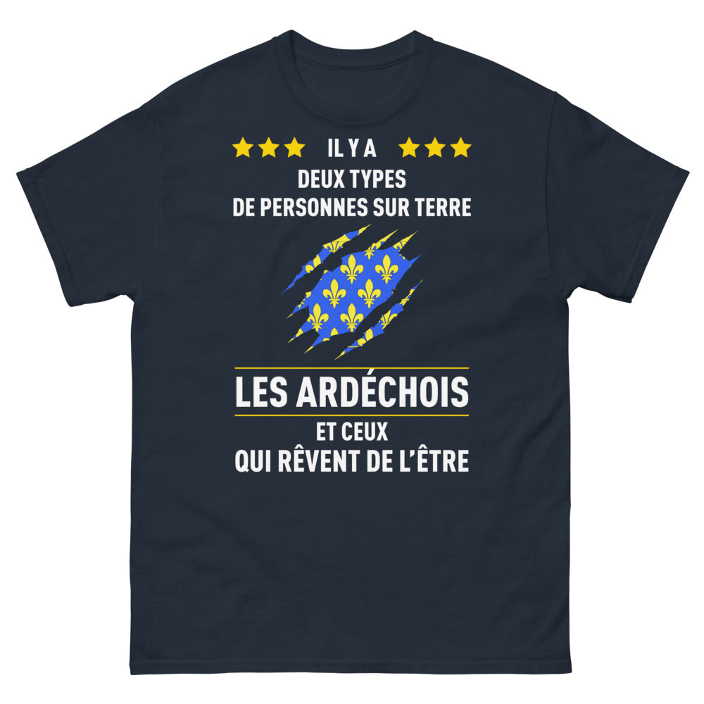 T-shirt Ardèche marine - Il y a deux types de personnes