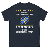 Thumbnail for T-shirt Ardèche marine - Il y a deux types de personnes