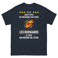 Thumbnail for T-shirt Normands marine - Les deux types de personnes sur terre