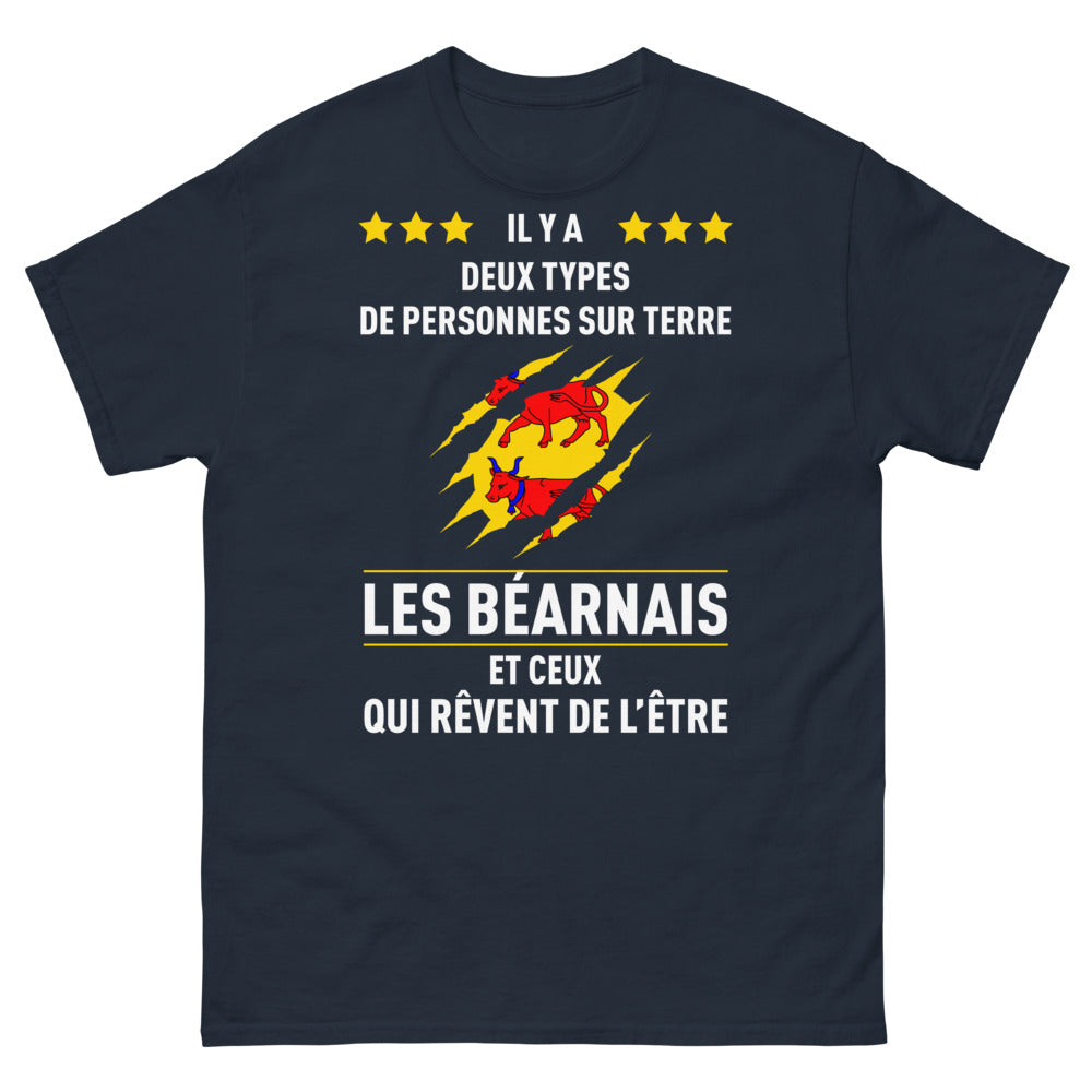 T-shirt Béarnais marine - Deux types de personnes : les Béarnais