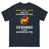 Thumbnail for T-shirt Béarnais marine - Deux types de personnes : les Béarnais
