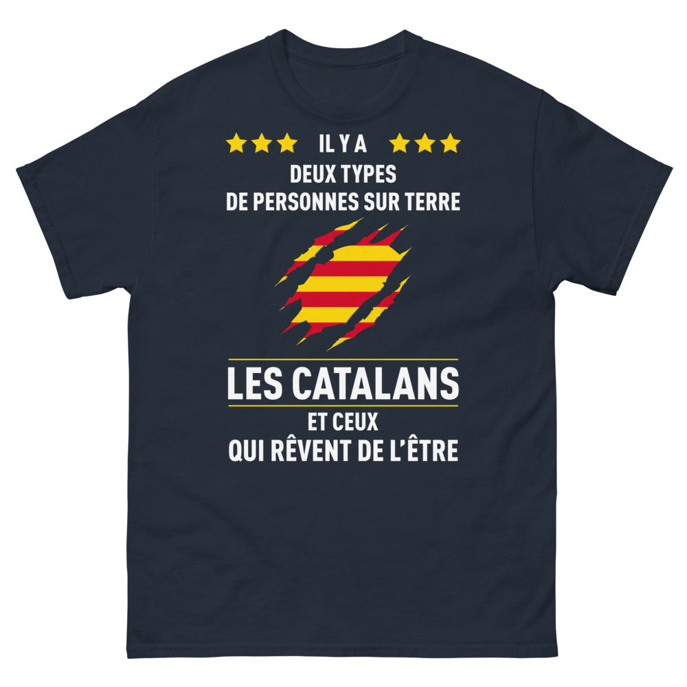 T-shirt Catalogne marine - Fièrement Catalan ou Envie de l'être