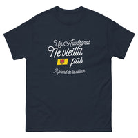 Thumbnail for T-shirt Auvergne marine - Un Auvergnat Ne Vieillit Pas, humour et fierté