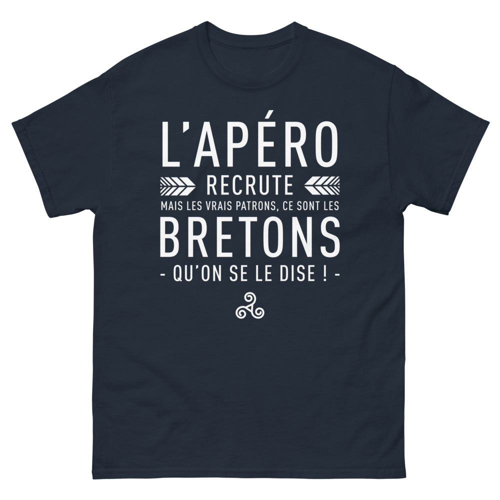 T-shirt Bretagne marine - L'apéro recrute, les vrais patrons