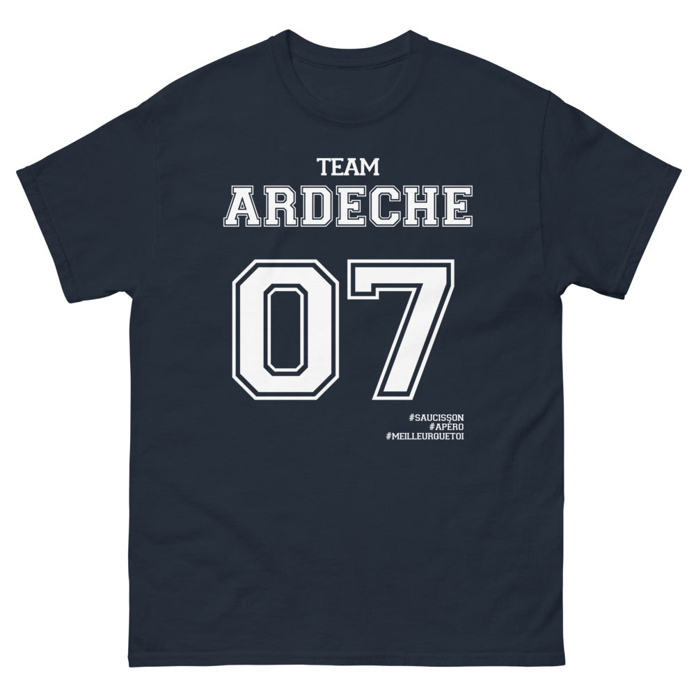 T-shirt Ardèche marine - Saucisson Apéro, style convivial