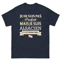 Thumbnail for T-shirt Alsacien marine - Je ne suis pas parfait mais je suis Alsacien