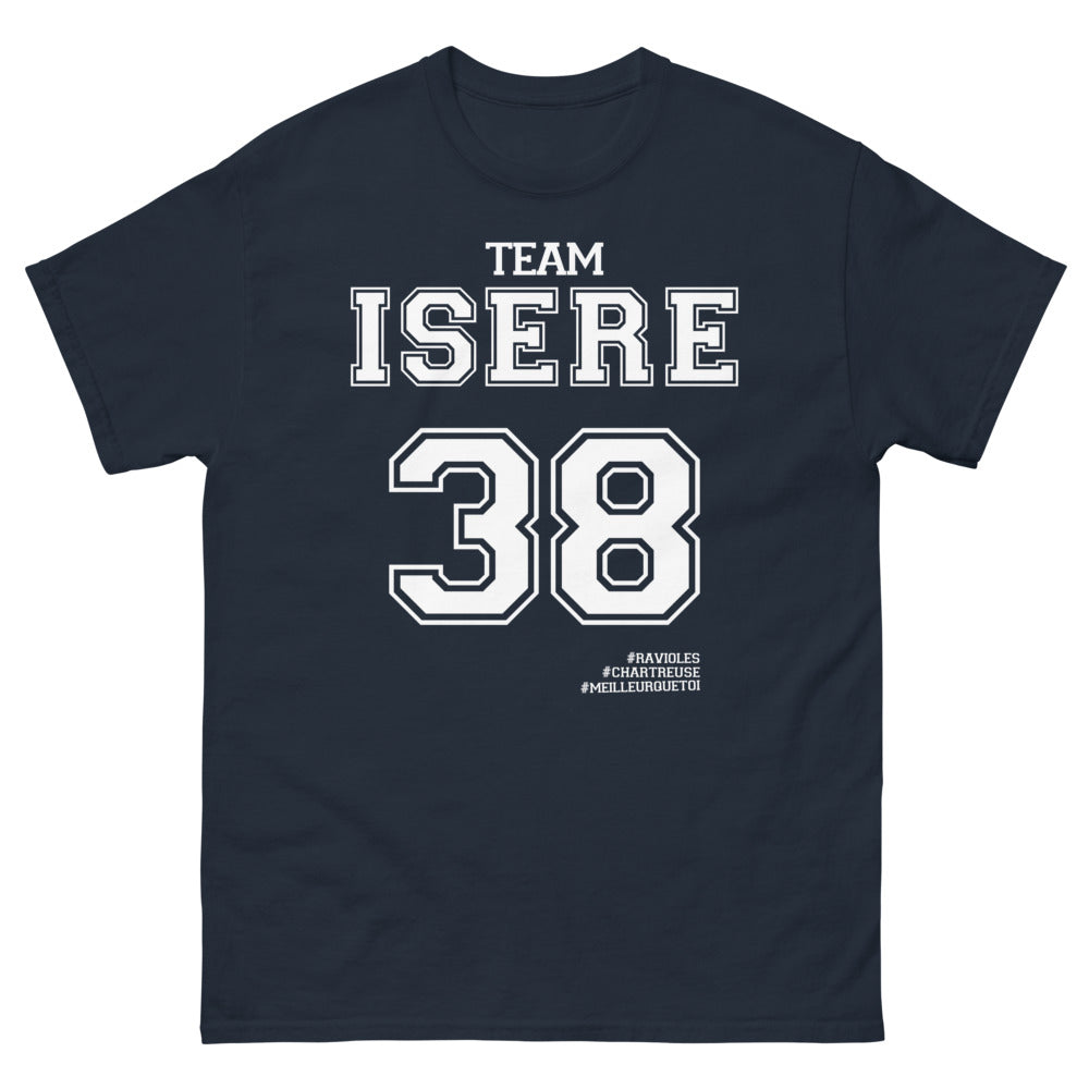 T-shirt Isère marine - Ravioles et Chartreuse humoristique