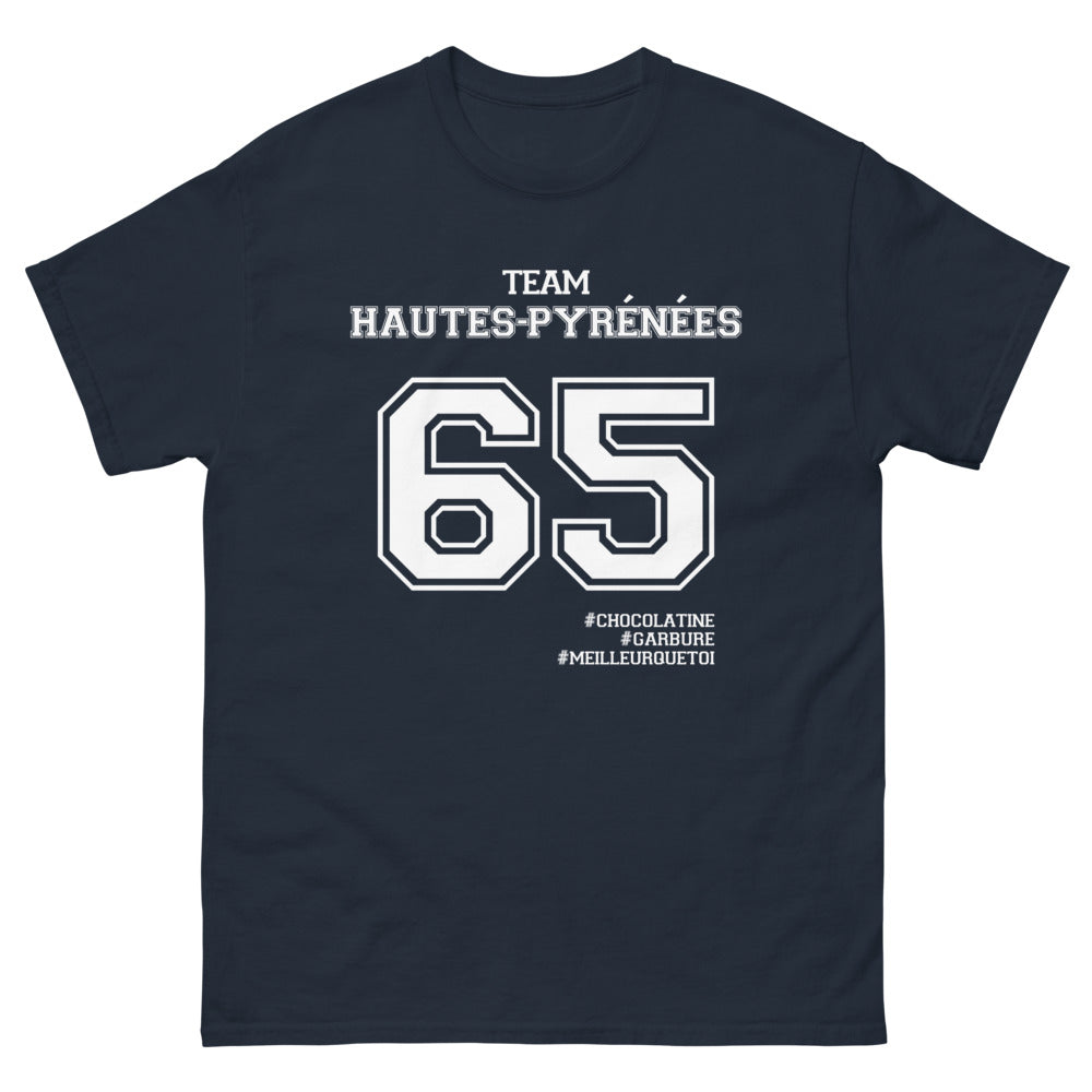 T-shirt Hautes-Pyrénées marine - Chocolatine et Garbure humoristique