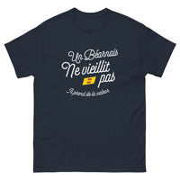 Thumbnail for T-shirt Béarnais marine - Un Béarnais ne vieillit pas, il prend de la valeur