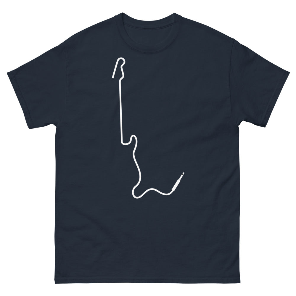 T-shirt Musique noir dos - Design cordes de guitare