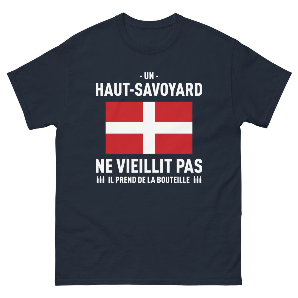T-shirt Haute-Savoie marine - Un Haut-Savoyard ne vieillit pas
