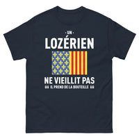 Thumbnail for T-shirt Lozérien marine - L'âge ne compte pas, la bouteille si !