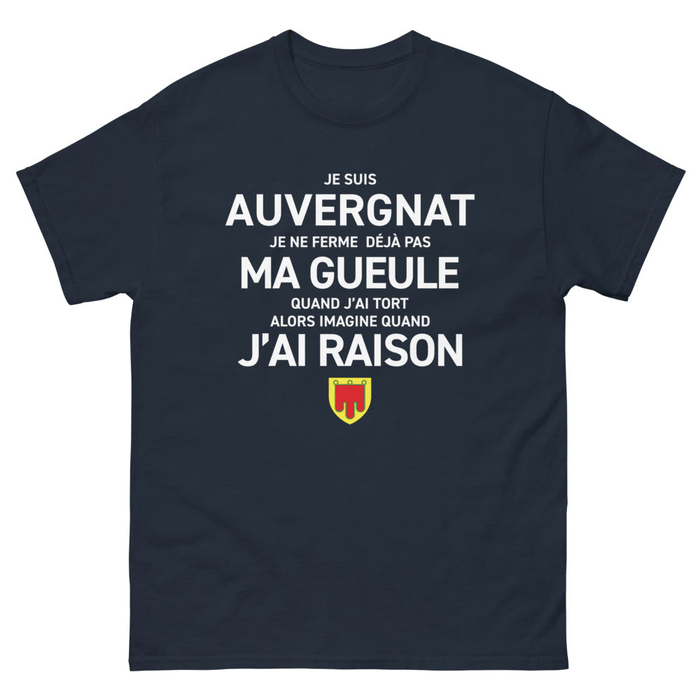 T-shirt Auvergnat marine - Je suis Auvergnat, fier et drôle