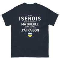 Thumbnail for T-shirt Isère marine - Je suis Isérois, fier et amusé