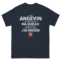 Thumbnail for T-shirt Angevin marine - Je suis angevin, je ne ferme pas ma gueule