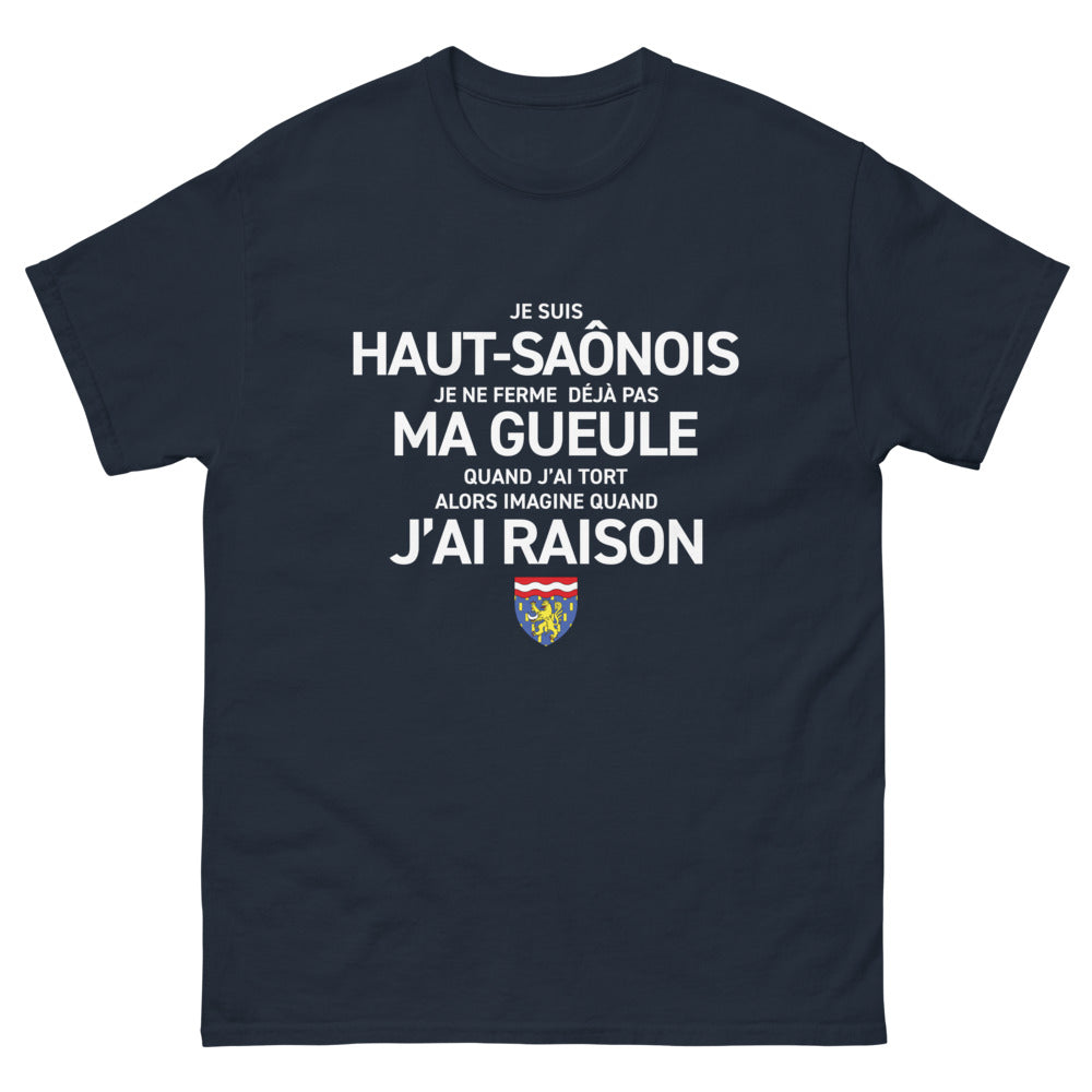 T-shirt Franche-Comté marine - Je ne ferme pas ma gueule