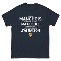 Thumbnail for T-shirt Manche marine - Je suis Manchois, je ne ferme pas ma gueule
