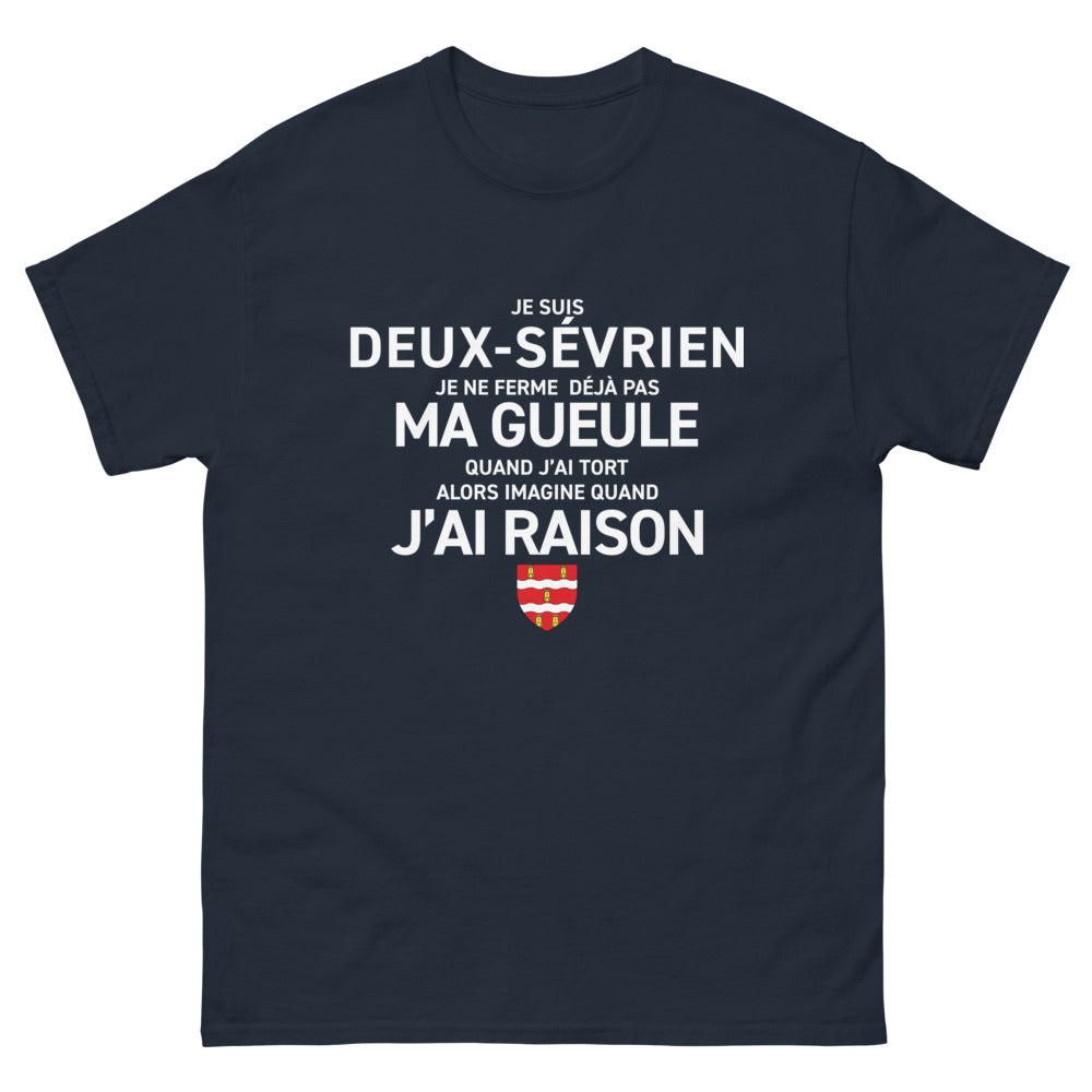 T-shirt Deux-Sèvres marine - Je suis Deux-Sévrien, bavard