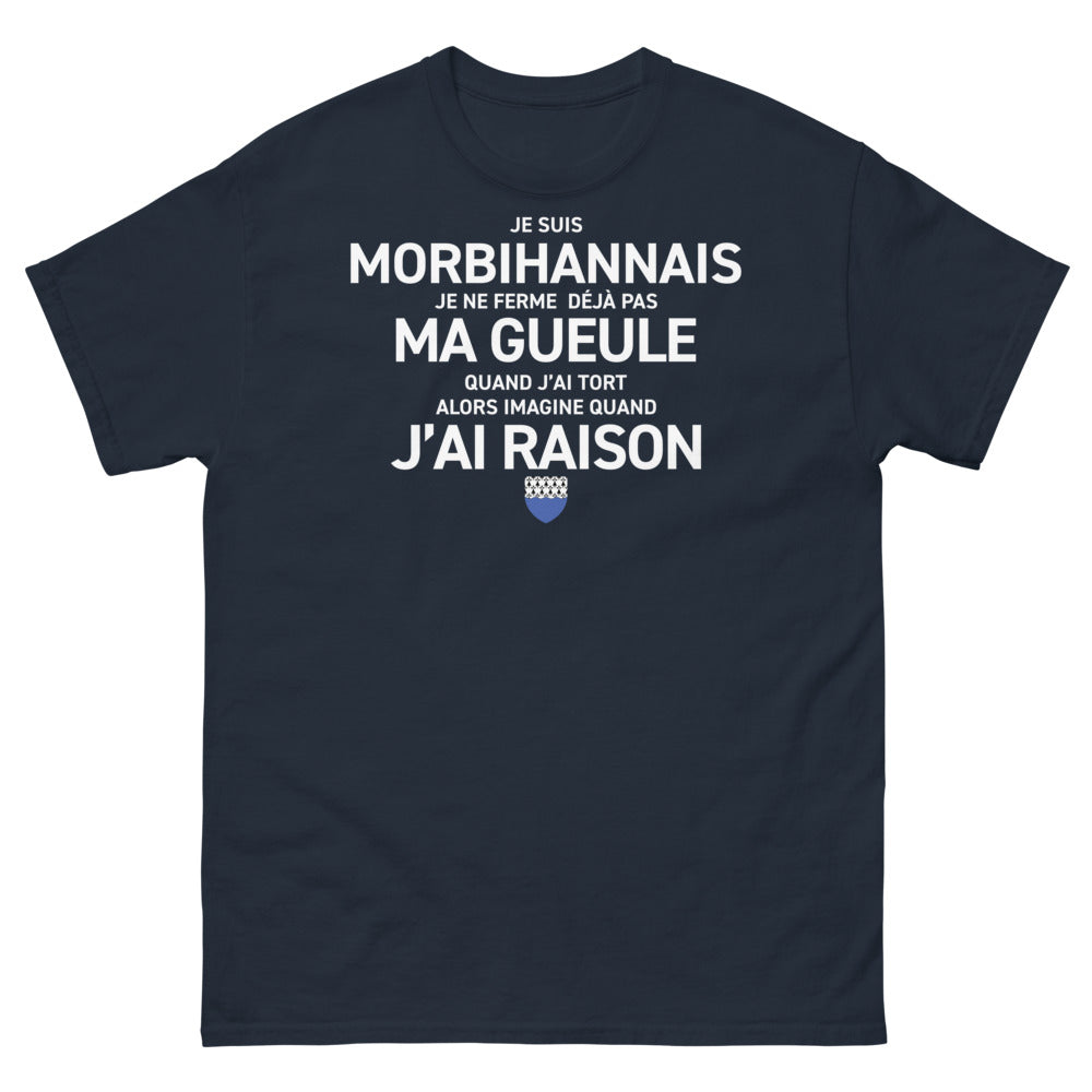 T-shirt Morbihan marine - Je ne ferme pas ma gueule