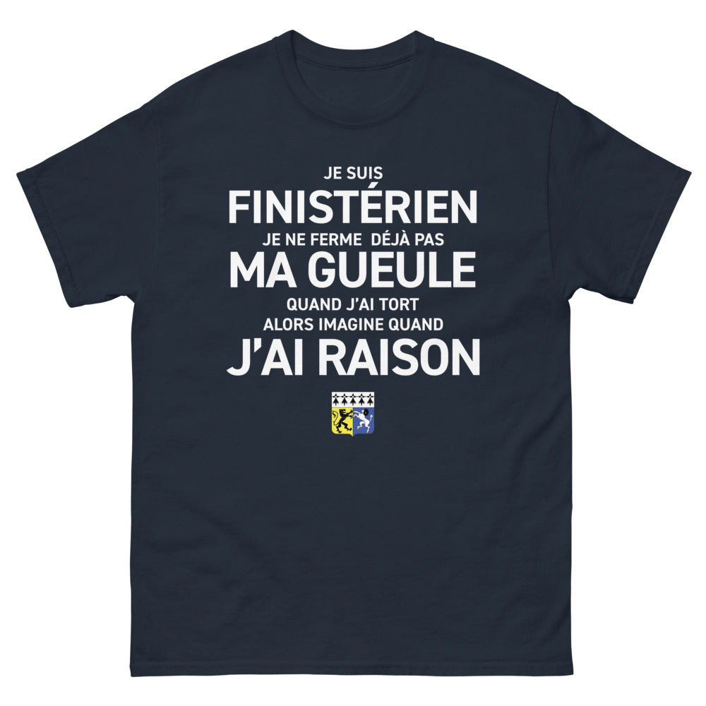 T-shirt Finistérien marine - Ne ferme jamais sa gueule