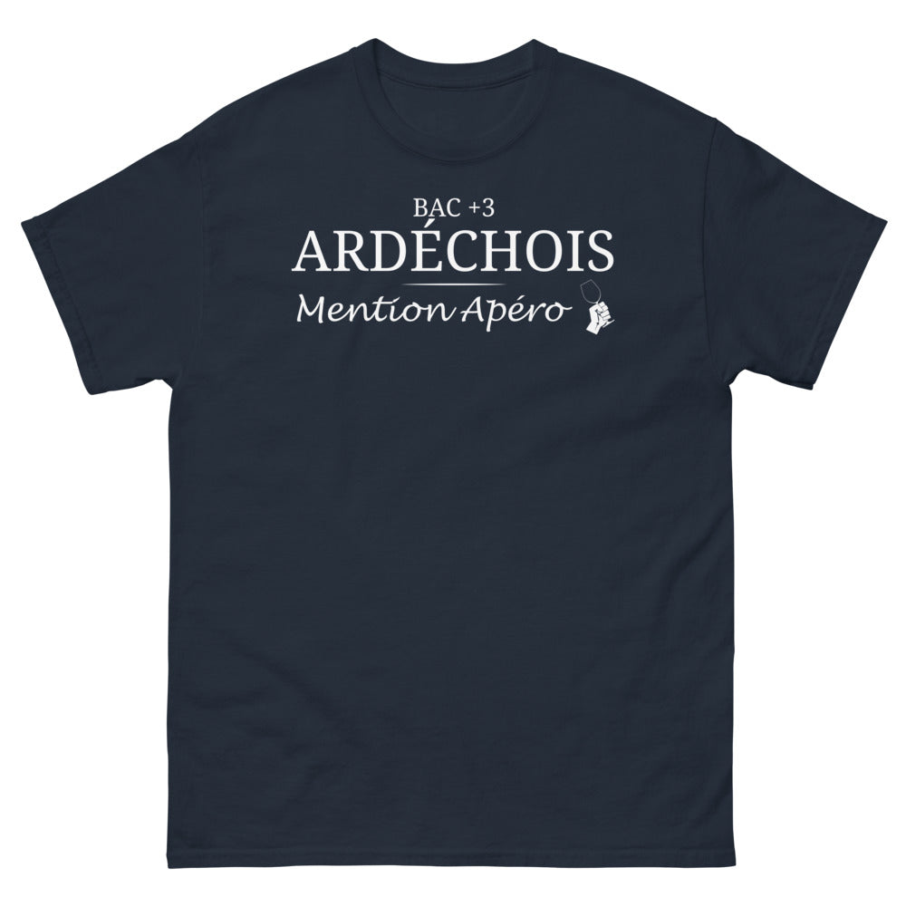 T-shirt Ardèche marine - Bac -3 Mention Apéro
