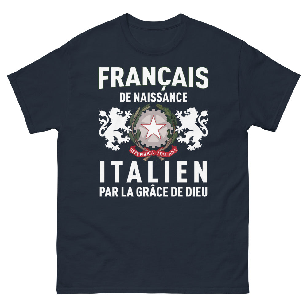 T-shirt Français noir dos - Les racines et l'humour en un