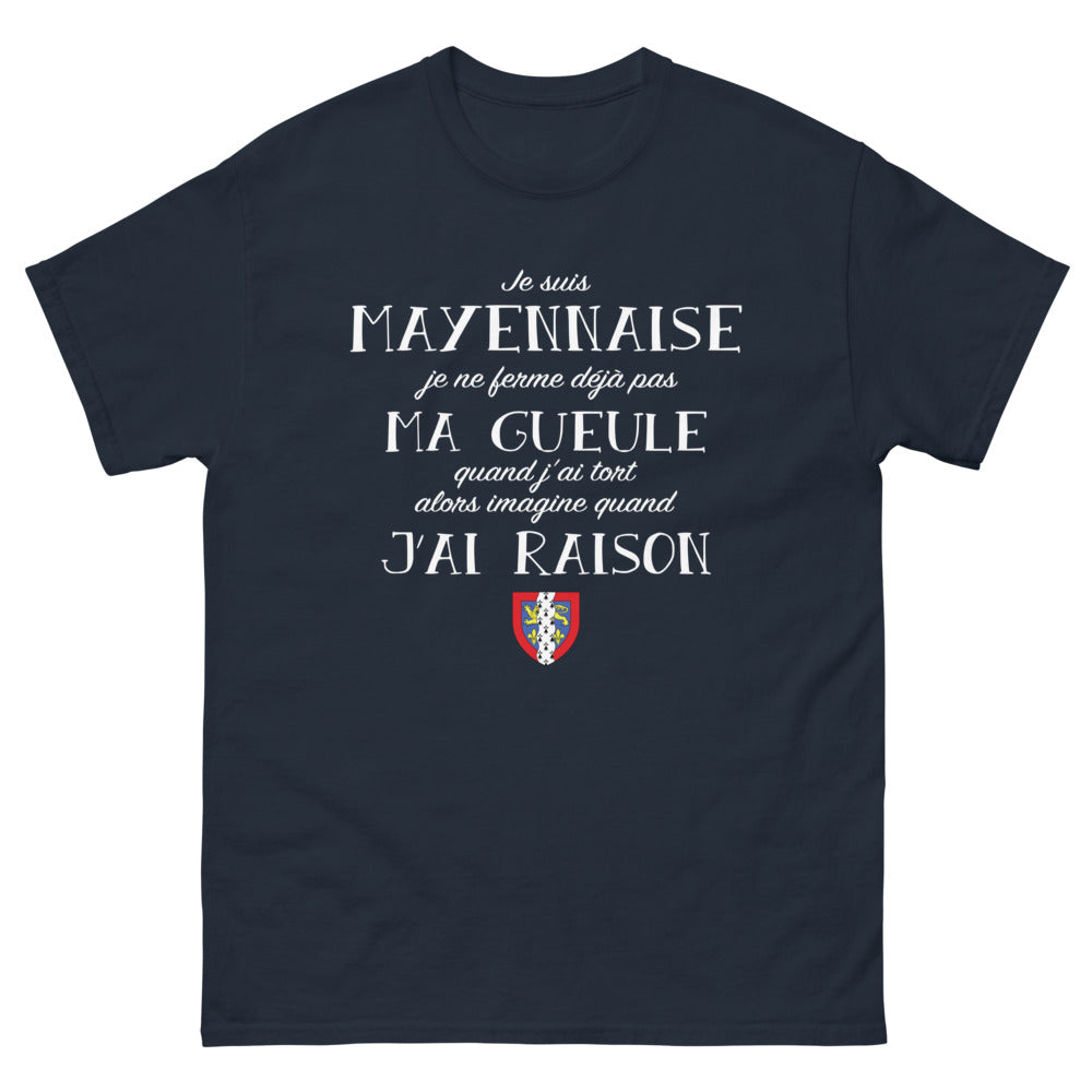 T-shirt Mayennais marine - Je suis Mayennaise, humour et fierté