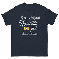 Thumbnail for T-shirt Ariège marine - Un Ariegeois ne vieillit pas