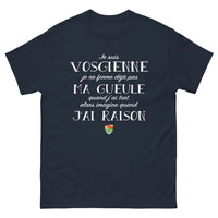 Thumbnail for T-shirt Vosges marine - Je suis vosgienne, je ne ferme pas ma gueule
