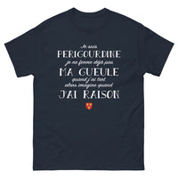Thumbnail for T-shirt Périgourdine marine - Je suis Périgourdine, je ne ferme pas ma gueule
