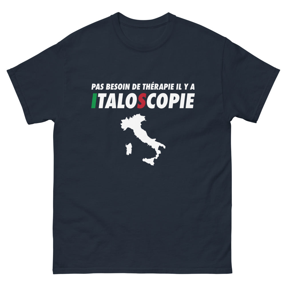 T-shirt Italie bleu marine - Pas besoin de thérapie
