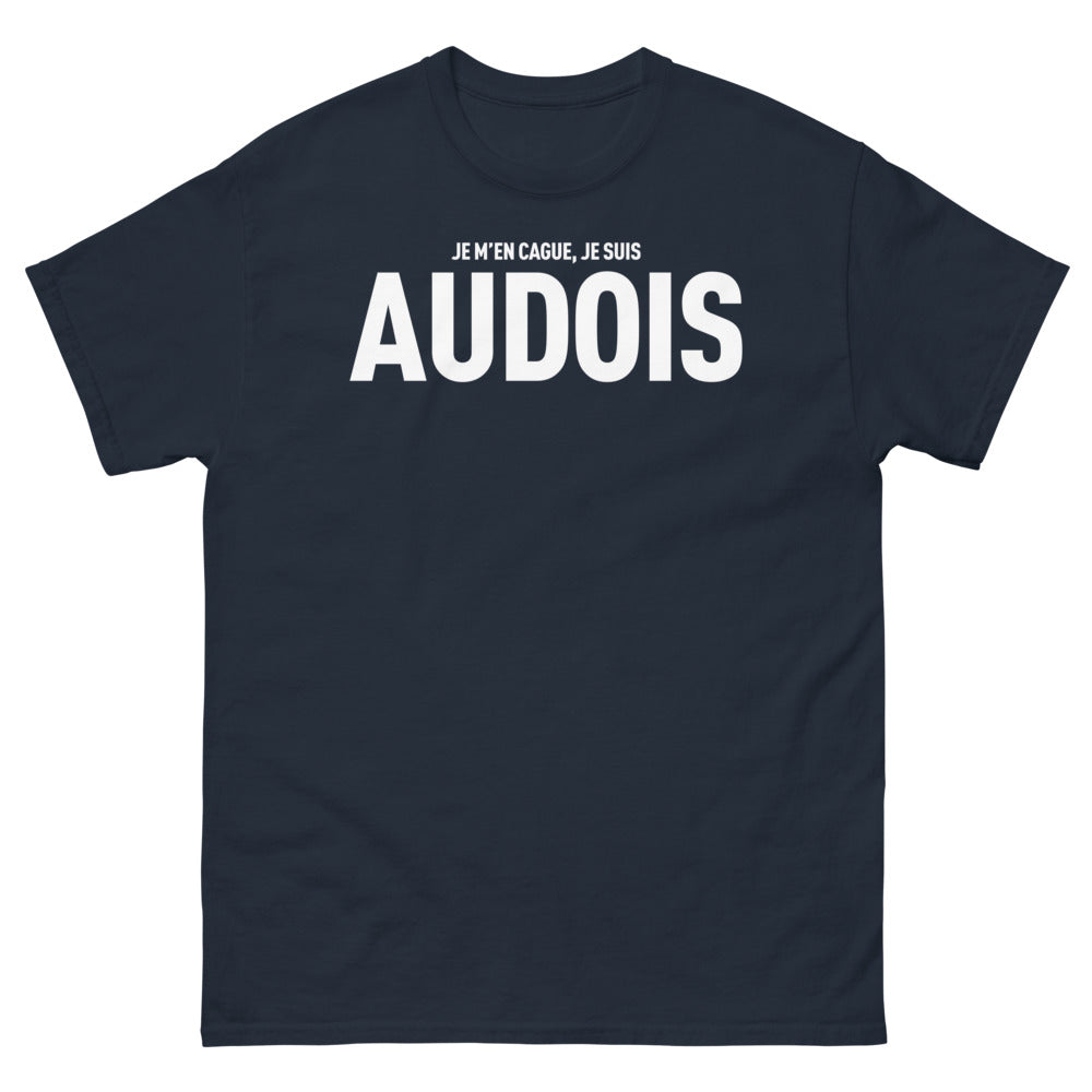 T-shirt Aude marine - Je m'en cague, je suis audois