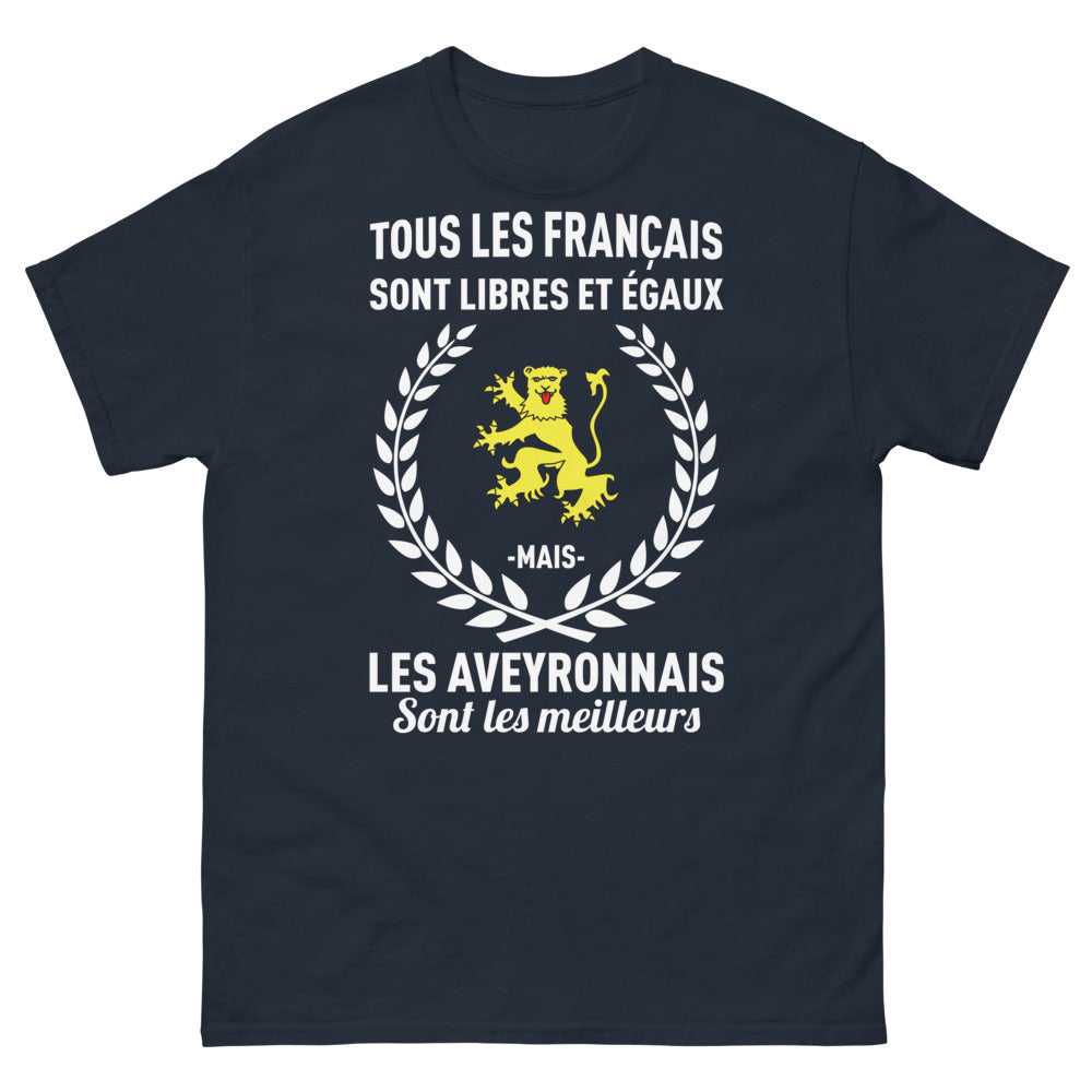 T-shirt Aveyron marine - Tous les Français sont égaux