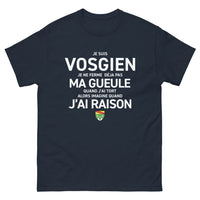 Thumbnail for T-shirt Vosgien marine - Je suis vosgien, je ne ferme pas ma gueule