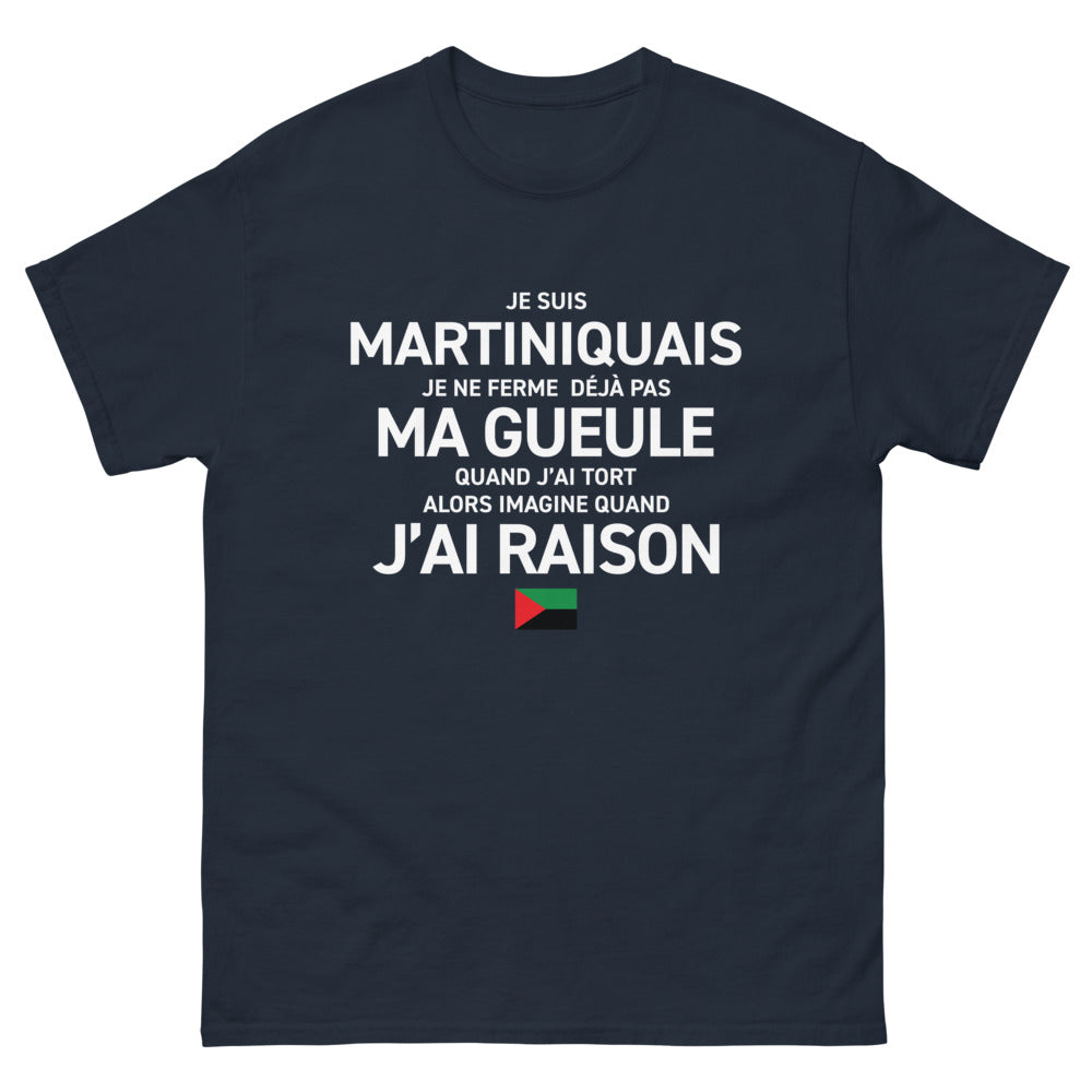 T-shirt Martinique marine - Je suis Martiniquais, humour