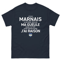 Thumbnail for T-shirt Marnais marine - Je suis Marnais, je ne ferme pas ma gueule