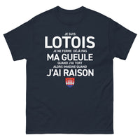 Thumbnail for T-shirt Lotois marine - Je suis Lotois, je ne ferme pas ma gueule