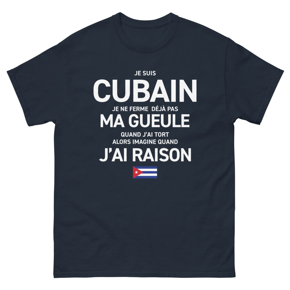 T-shirt Cuba noir dos - Je ne ferme jamais la gueule