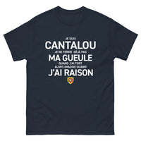 Thumbnail for T-shirt Cantalou marine - Je suis Cantalou, je ne ferme pas ma gueule