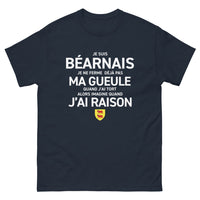 Thumbnail for T-shirt Béarnais marine - Je ne ferme pas ma gueule, même à tort