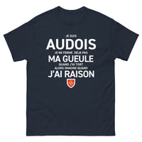 Thumbnail for T-shirt Audois marine - Je ne ferme déjà pas ma gueule quand j'ai tort
