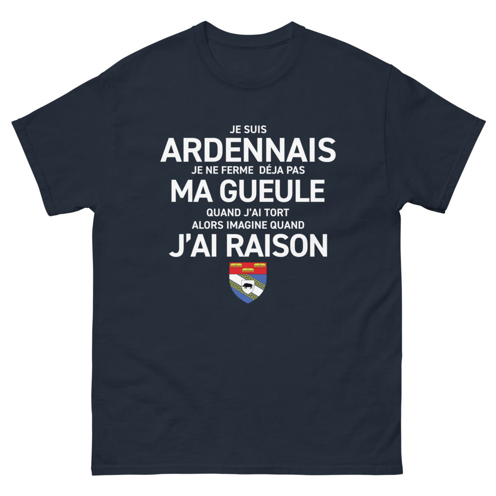 T-shirt Ardennais marine - Je suis Ardennais, fier et authentique