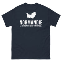 Thumbnail for T-shirt Normandie marine - Là où mon histoire commence