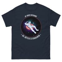 Thumbnail for T-shirt Français noir dos - Je suis entouré de bêtes à chagrin