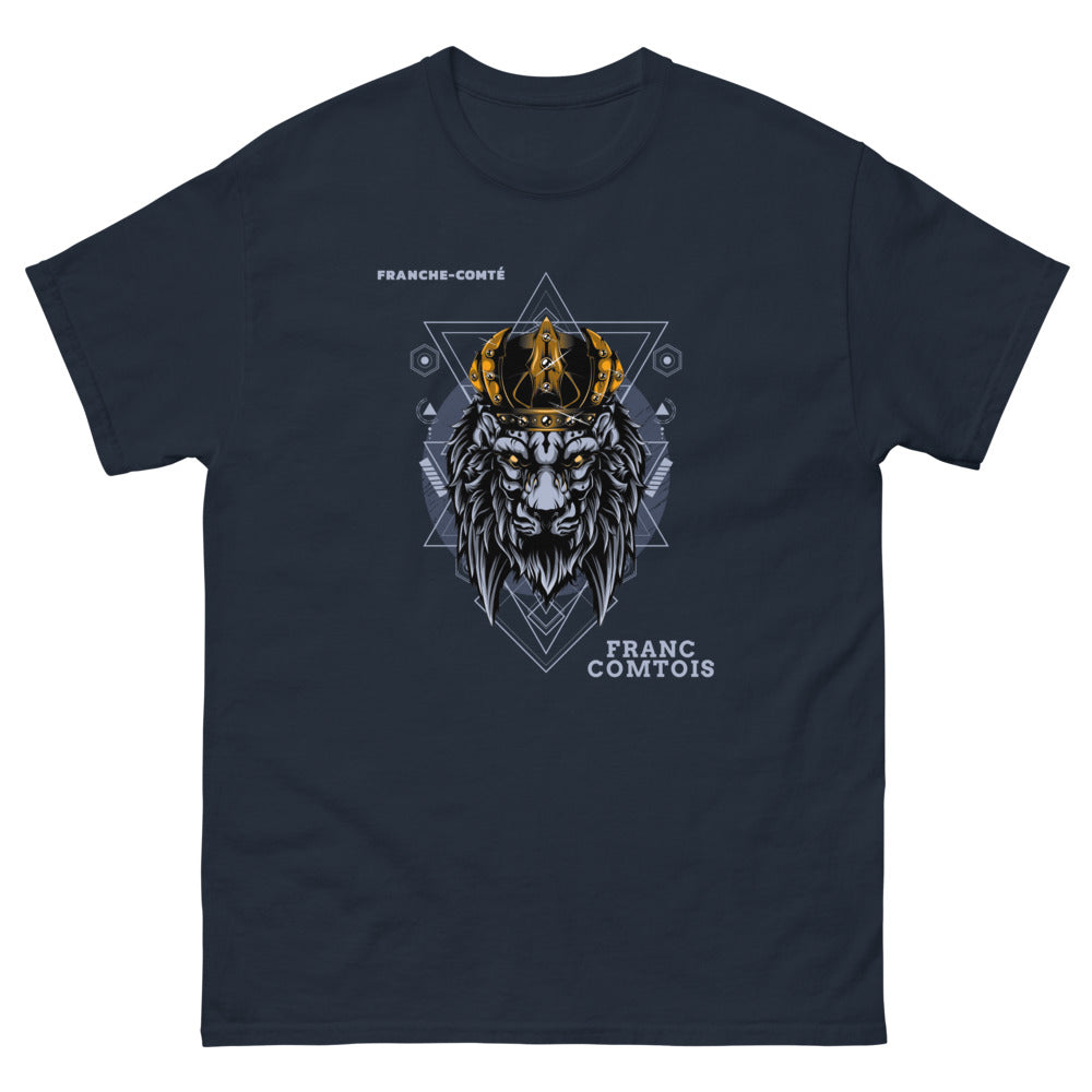 T-shirt Franc-Comtois marine - design sombre et humoristique