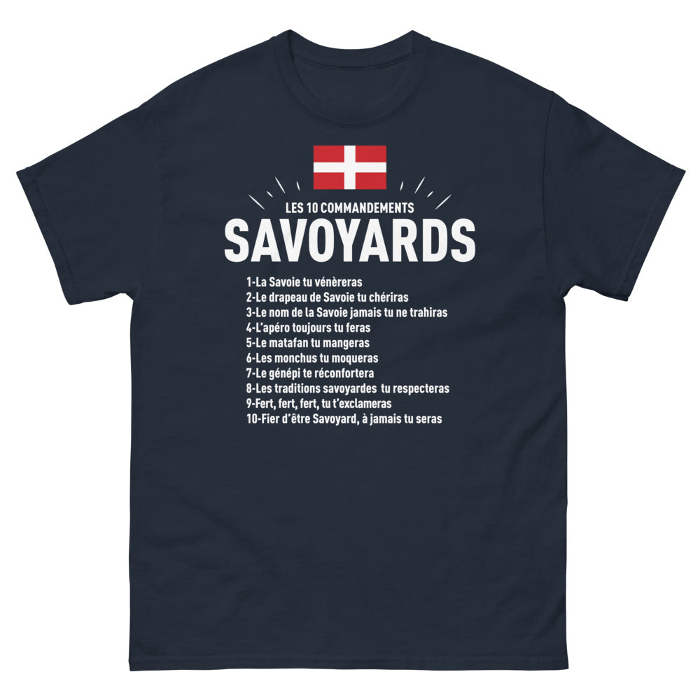 T-shirt Savoie marine - Les 10 Commandements Savoyards