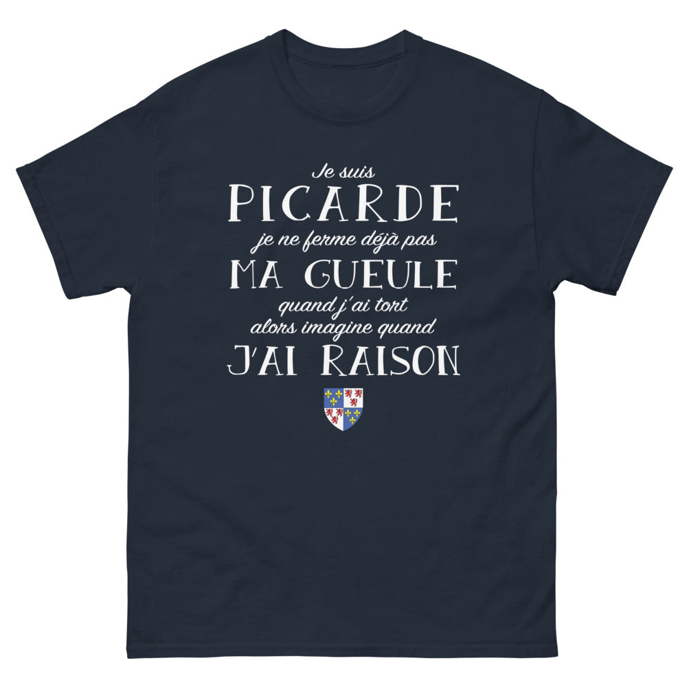 T-shirt Picardie marine - Je suis Picarde, fier et drôle