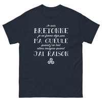 Thumbnail for T-shirt Bretagne marine - Je ne me tais pas déjà quand j'ai tort