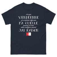 Thumbnail for T-shirt Vendéenne noir dos - Je ne ferme pas ma gueule