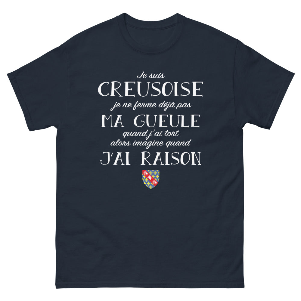T-shirt Creuse marine - Je suis Creusoise et fière
